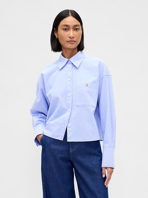 camicia corta in cotone biologico con orlo dritto