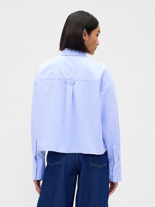 camicia corta in cotone biologico con orlo dritto