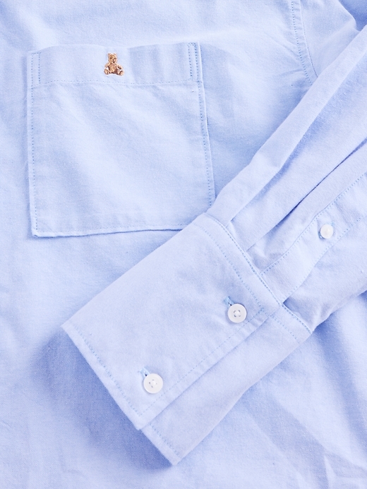 camicia corta in cotone biologico con orlo dritto