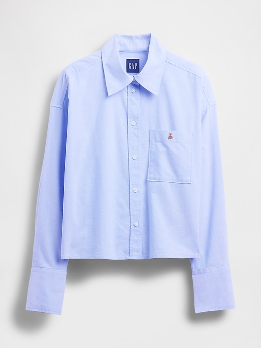 camicia corta in cotone biologico con orlo dritto