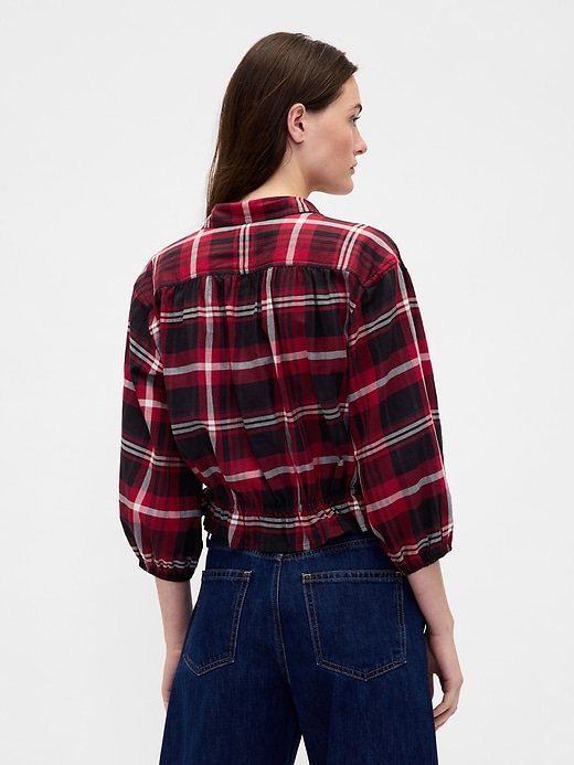 top scozzese con cintura in vita