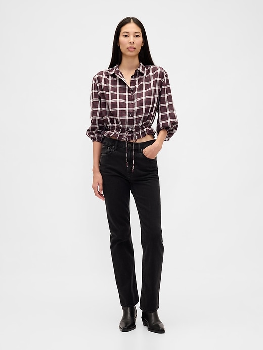 top scozzese con cintura in vita