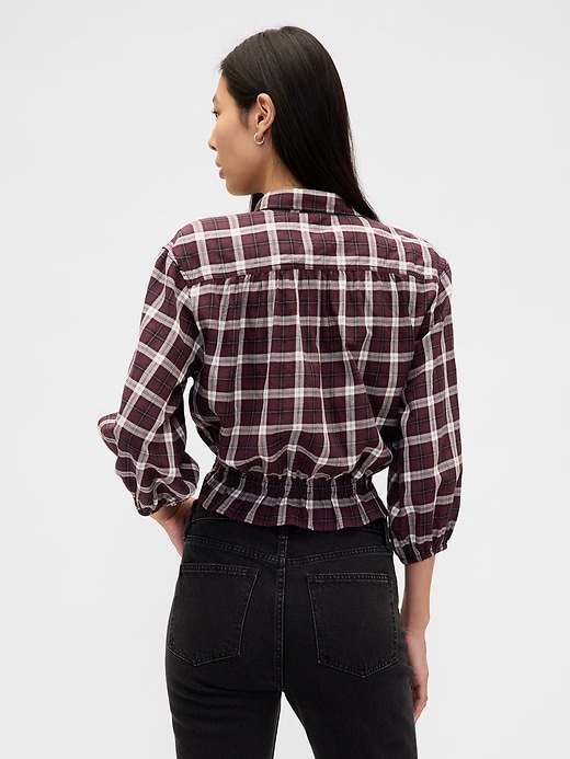 top scozzese con cintura in vita