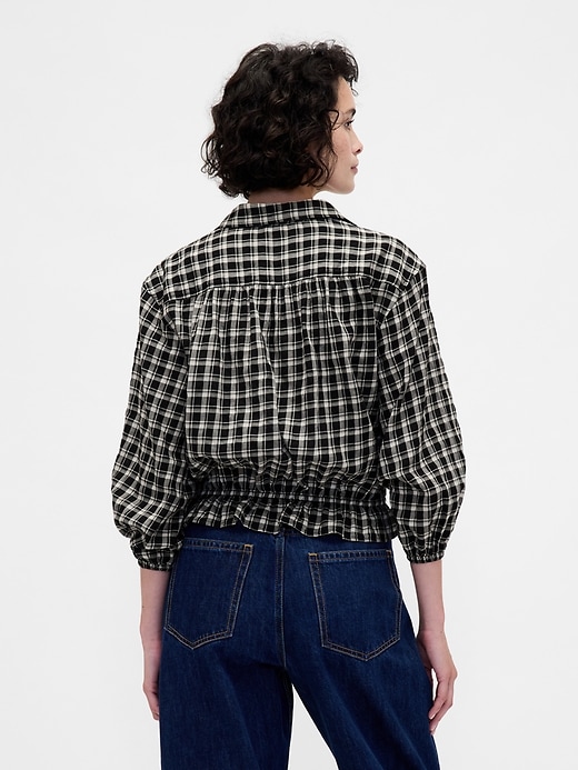 top scozzese con cintura in vita