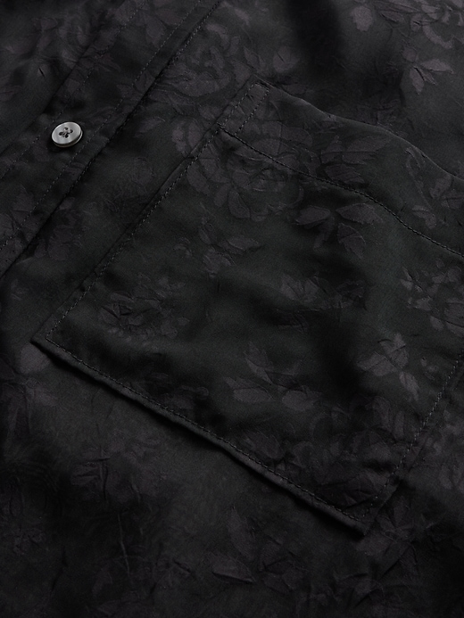 camicia corta trasparente con orlo dritto