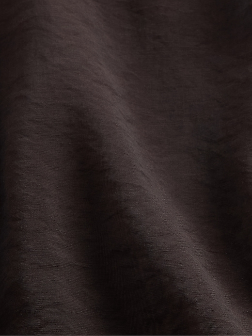 camicia corta trasparente con orlo dritto
