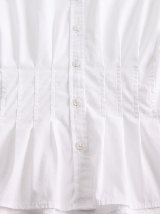camicia aderente in popeline di cotone biologico
