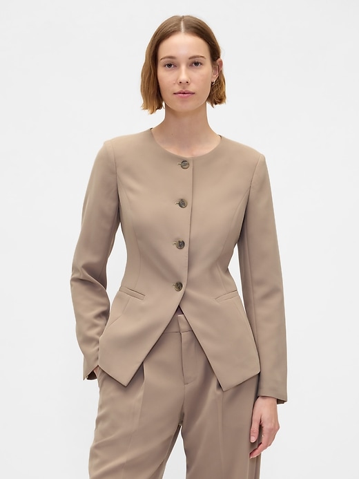blazer senza colletto