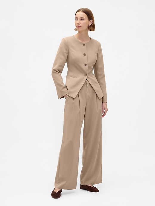 blazer senza colletto