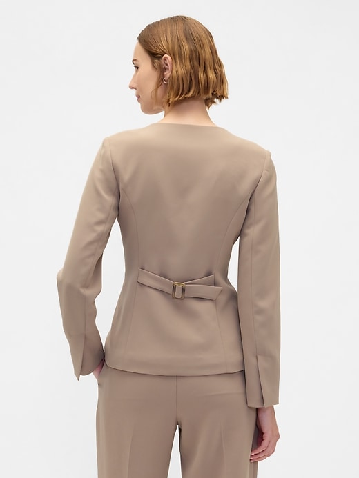 blazer senza colletto