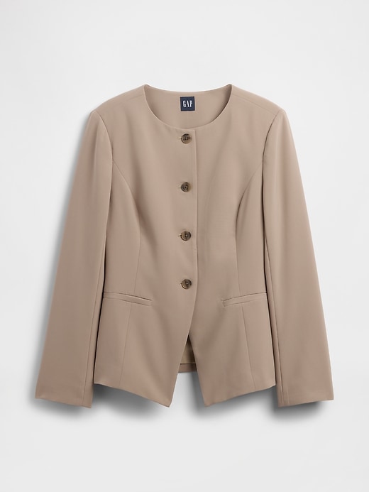 blazer senza colletto