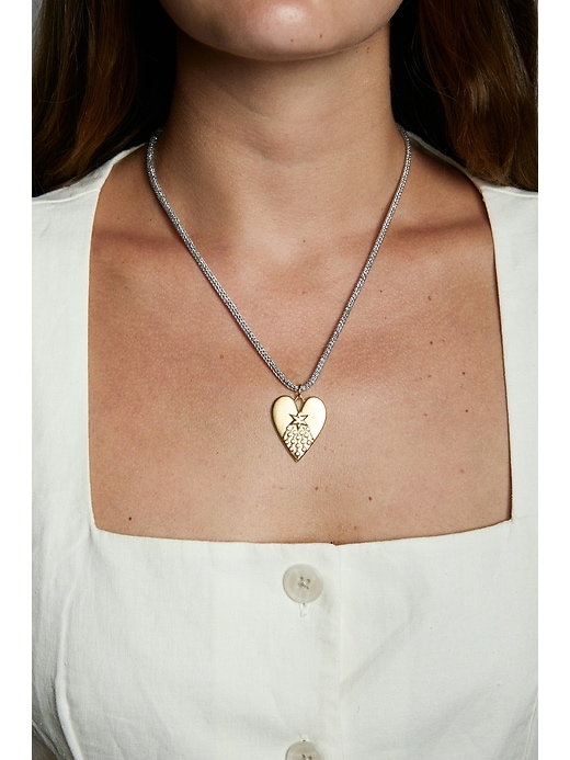 cordoncino in lurex argento hart con ciondolo a forma di cuore halleys