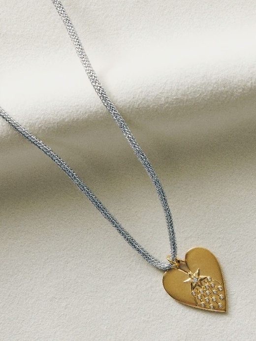cordoncino in lurex argento hart con ciondolo a forma di cuore halleys