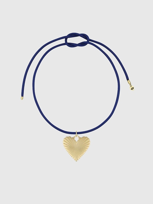 collana esclusiva gap denim a coste con cuore doro