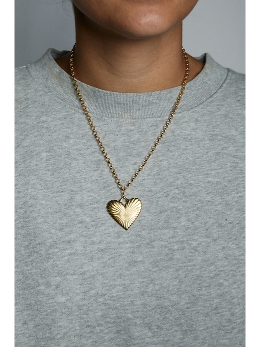 collana hart con cuore in oro a coste