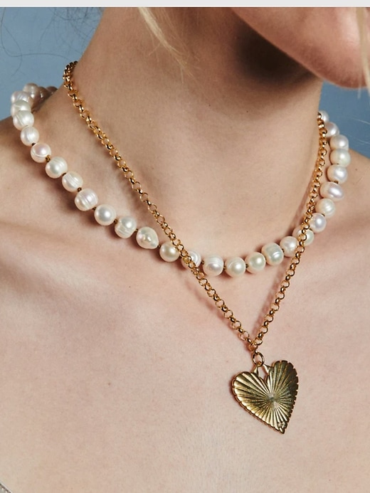 collana hart con cuore in oro a coste