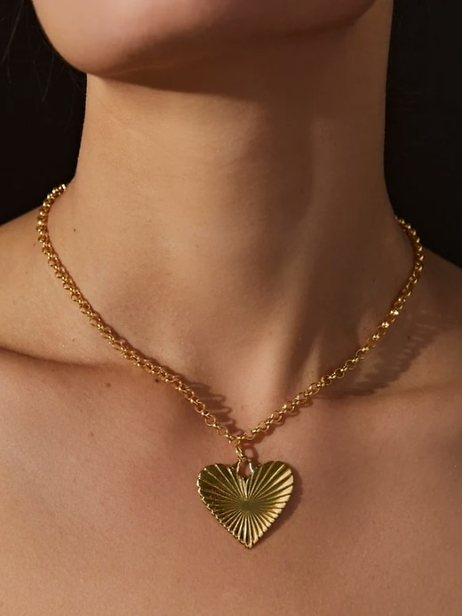 collana hart con cuore in oro a coste