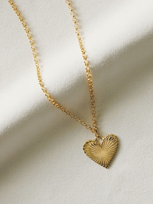 collana hart con cuore in oro a coste