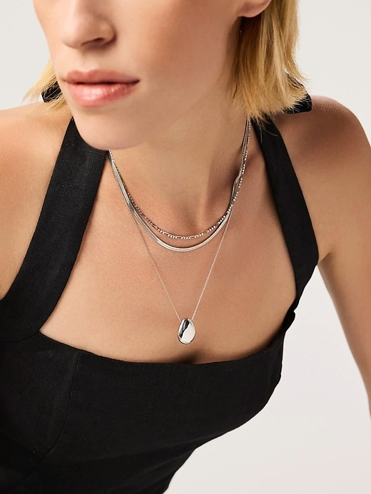 collana ana luisa silver mini pebble