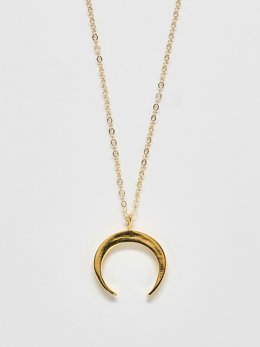 collana con mezzaluna in oro admiral row