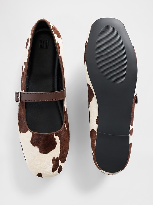 ballerine in cavallino con stampa mucca