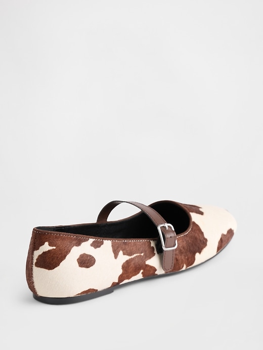 ballerine in cavallino con stampa mucca