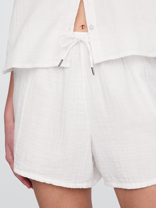 pantaloncini facili in garza di cotone