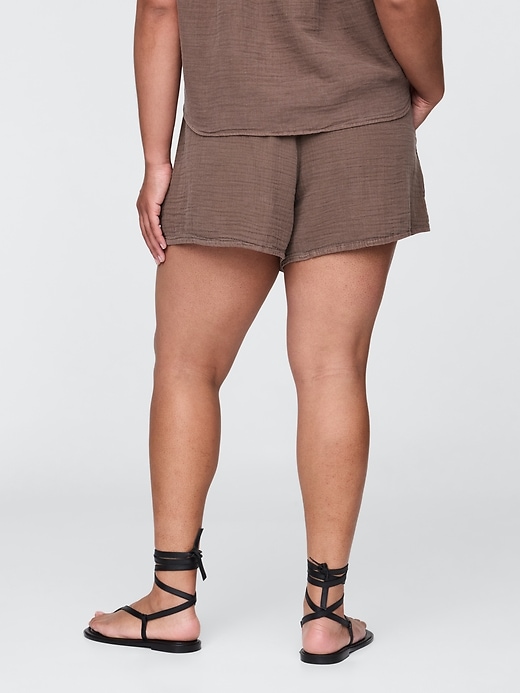pantaloncini facili in garza di cotone