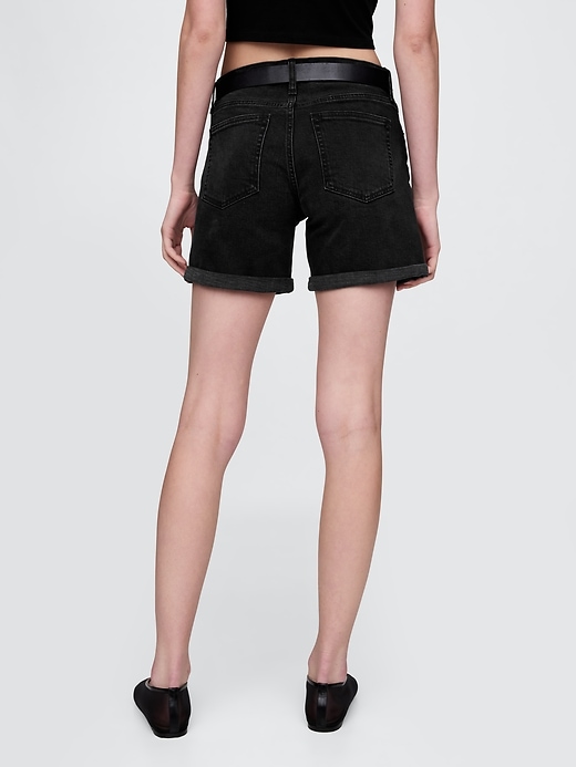 pantaloncini da ragazza in denim a vita media da 5