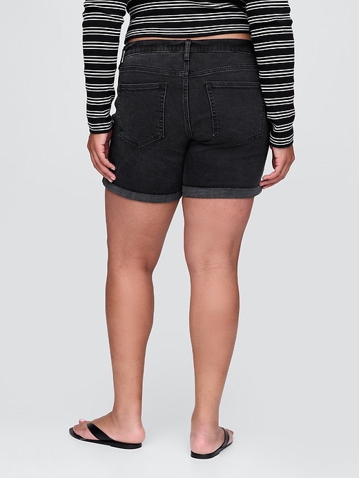 pantaloncini da ragazza in denim a vita media da 5