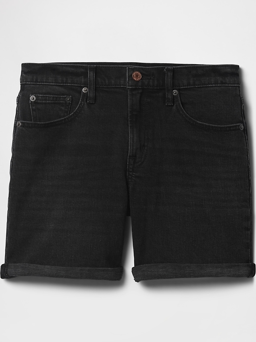 pantaloncini da ragazza in denim a vita media da 5