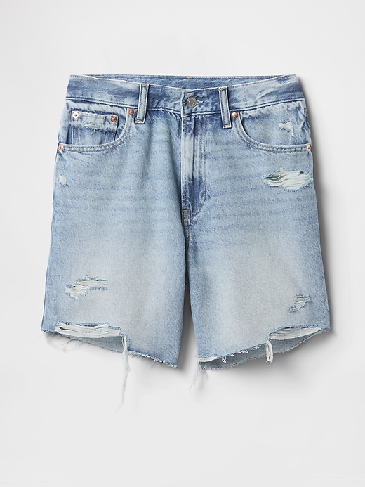 bermuda in denim larghi anni 90 a vita media da 8