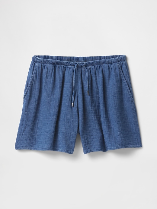 pantaloncini in denim di garza di cotone facili da indossare