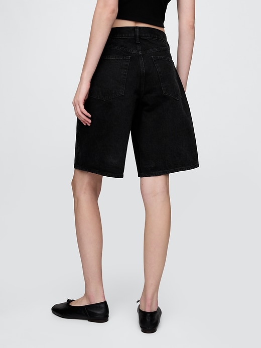 pantaloncini lunghi in denim a vita media da 11
