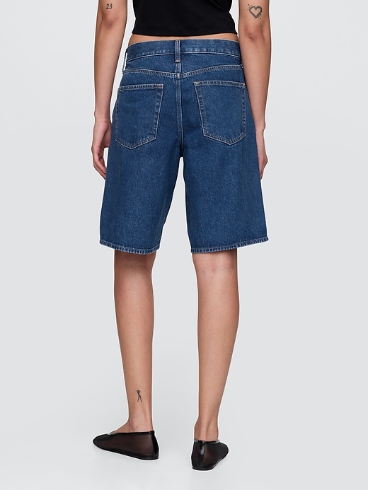 pantaloncini lunghi in denim a vita media da 11