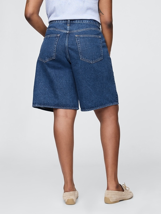 pantaloncini lunghi in denim a vita media da 11