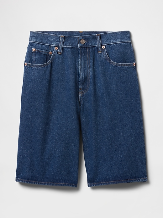 pantaloncini lunghi in denim a vita media da 11
