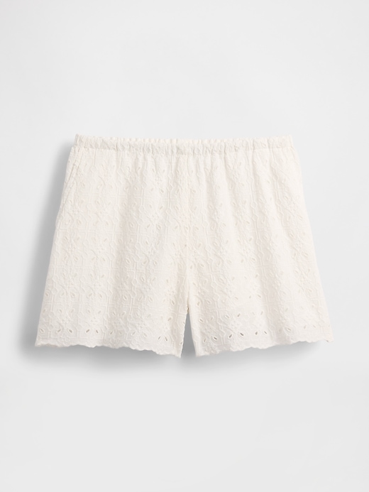 pantaloncini facili con occhielli a vita alta