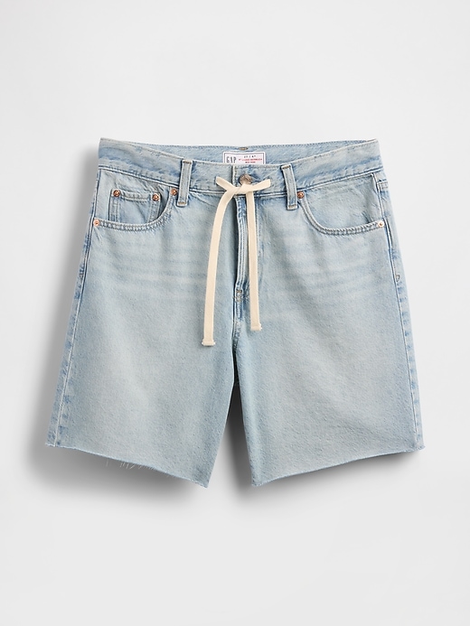 bermuda in denim larghi anni 90 a vita media da 8
