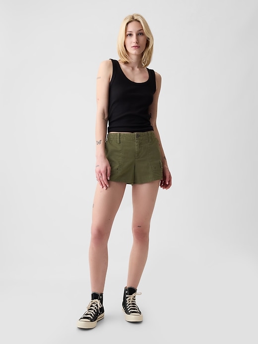 pantaloncini cargo y2k a vita bassa da 3