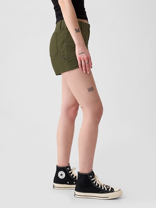 pantaloncini cargo y2k a vita bassa da 3