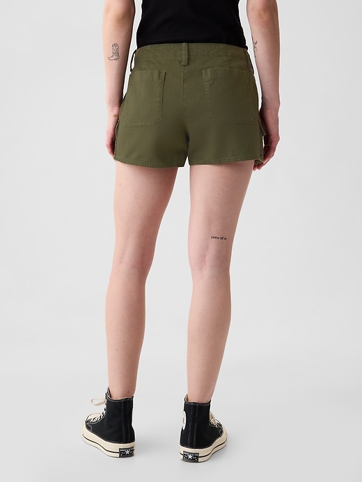 pantaloncini cargo y2k a vita bassa da 3