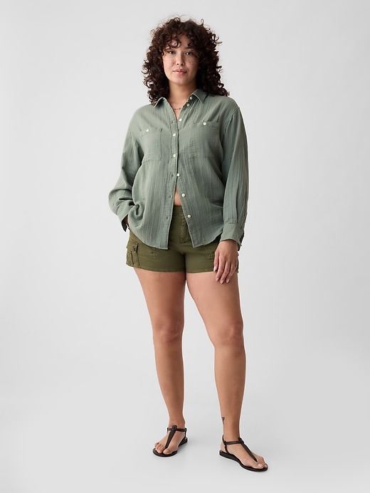 pantaloncini cargo y2k a vita bassa da 3