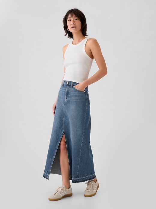 gonna lunga in denim
