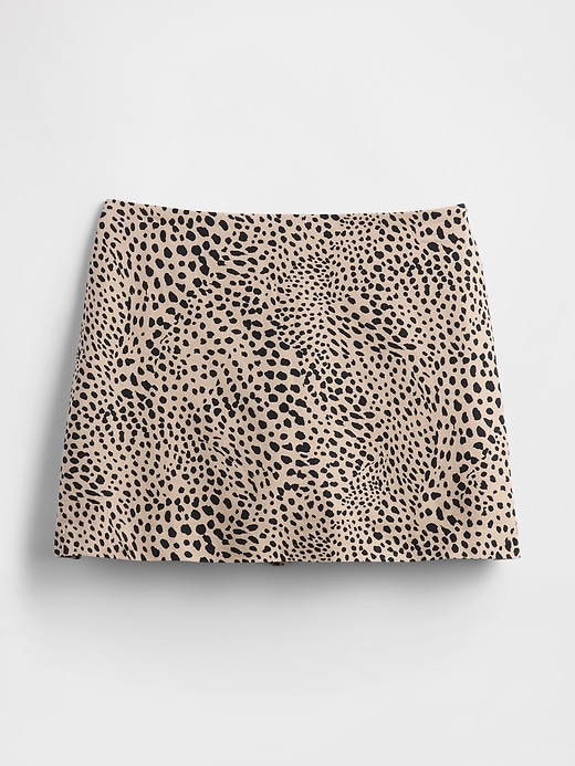 mini gonna-pantalone in misto lino