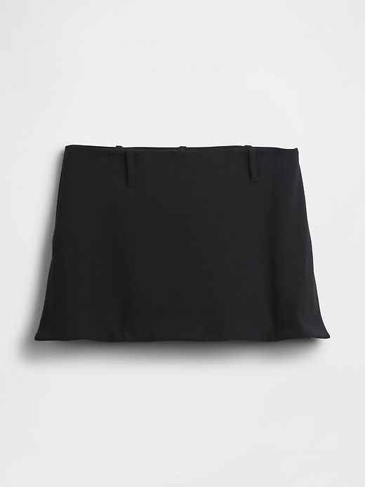 mini gonna-pantalone in twill a vita bassa