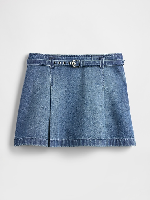 minigonna in denim con cintura