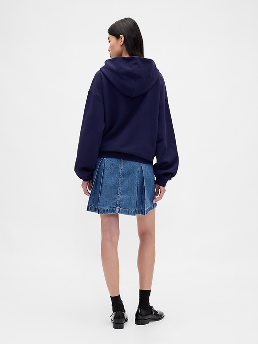 minigonna in denim plissettato gap × sandy liang
