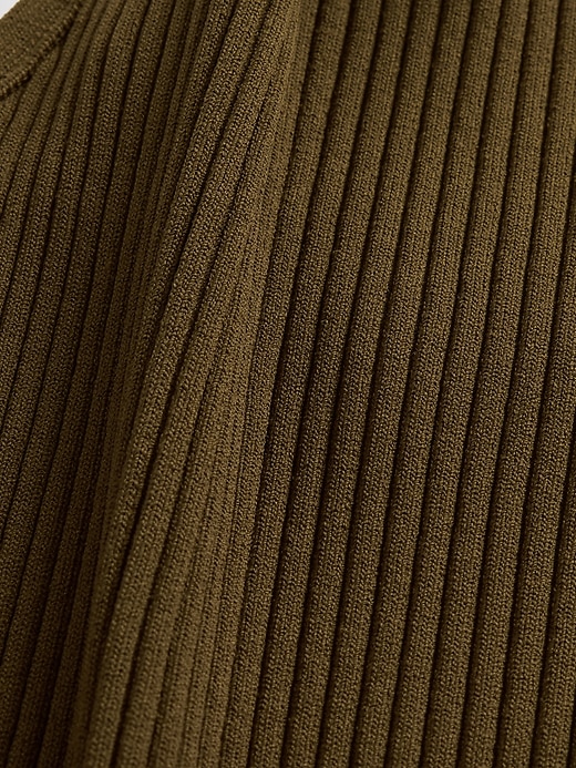 canotta corta con maglione a coste