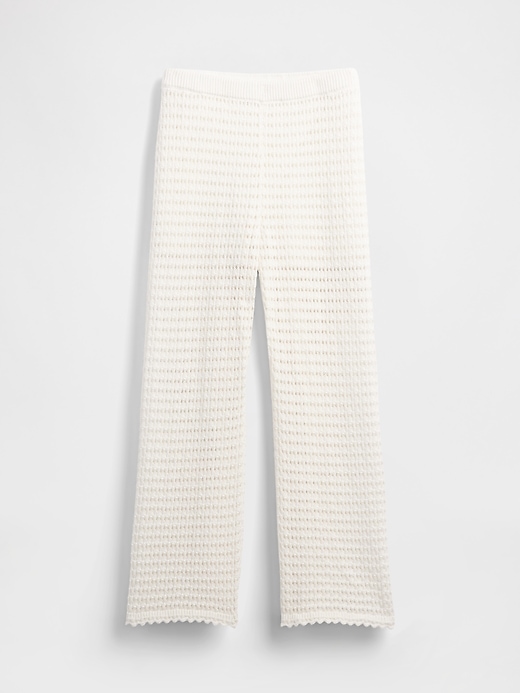 pantaloni alla caviglia alluncinetto in 100 cotone